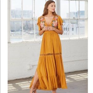 amery maxi dress mustard